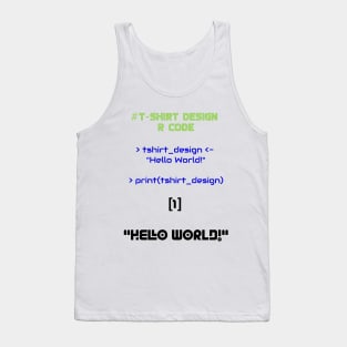 T-Shirt Design Programming | R Code True Color Tank Top